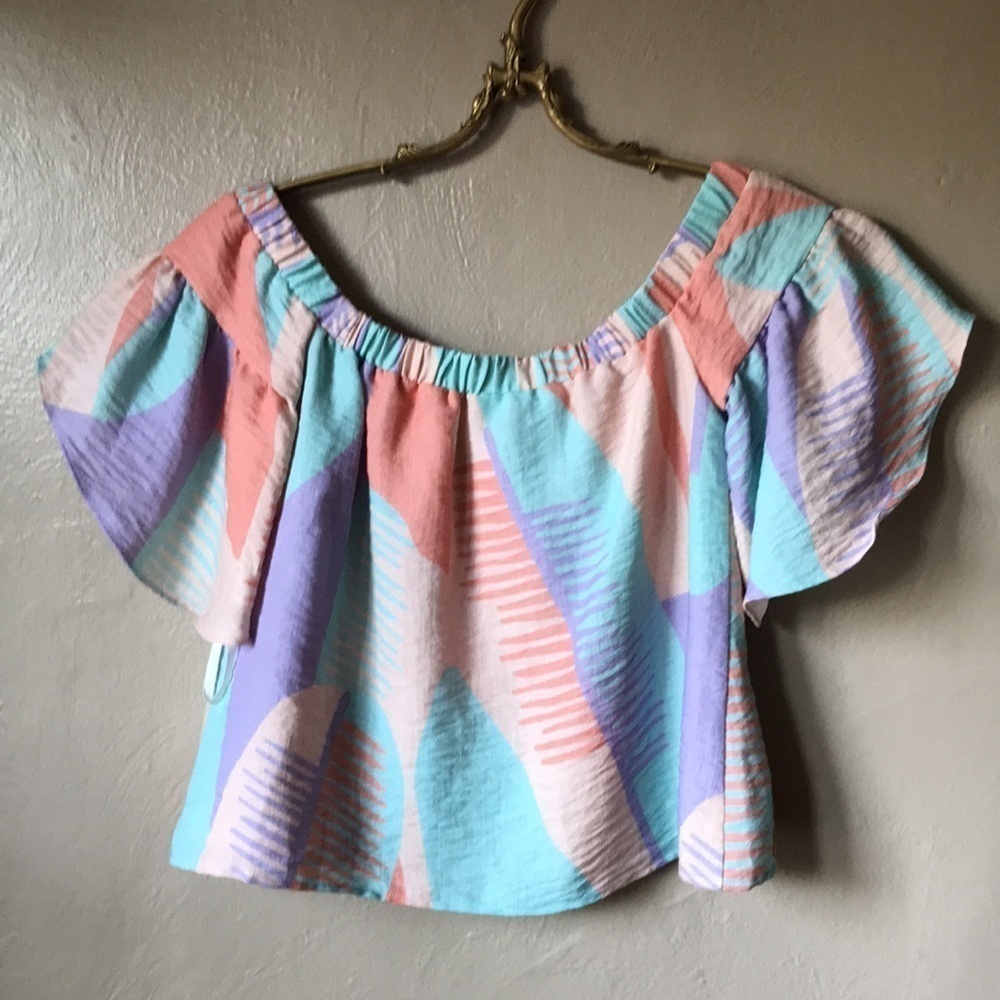 Crosby By Mollie Burch Off the Shoulder Blouse Size XS - Picture 6 of 6